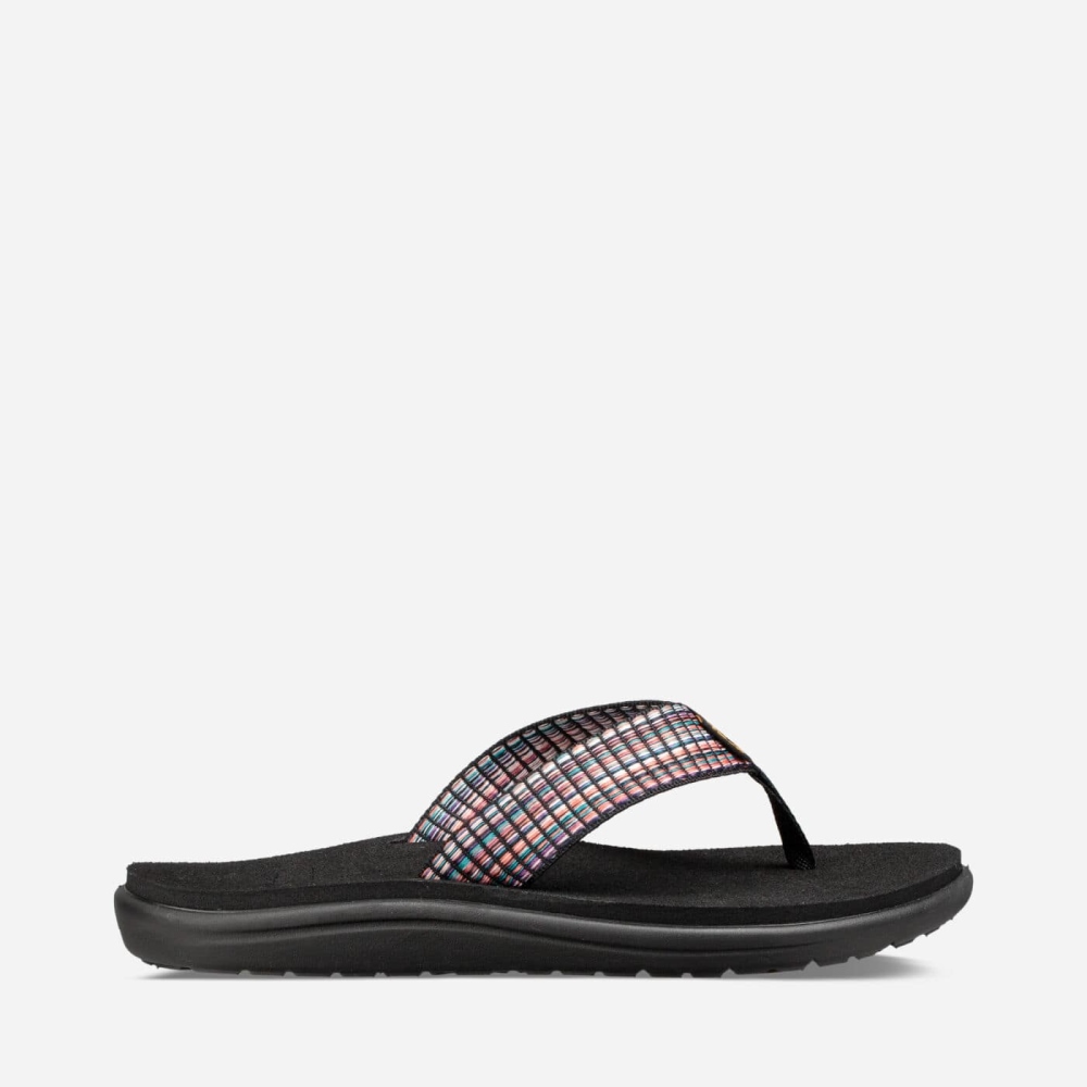 Teva Voya Women's Multicolor Black Flip Flops CA02016 Canada Online